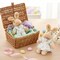 Wrapables Country Floral Plush Stuffed Animal Doll Keychain Bag Charm (Set of 2), Bunny Couple